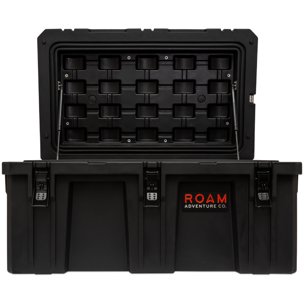 ROAM 160L Rugged Case - heavy-duty storage box shown in black