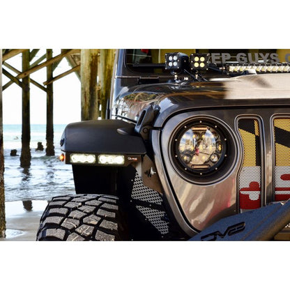 Jeep Wrangler JL/Gladiator 9.5 x 1.5 Inch Fender Chop Kit w/ DRL Switchback Turn Signal & Side Marker Light