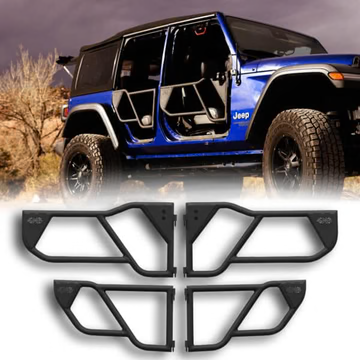 Razor Aluminum Half Tube Doors For Jeep JLU Wrangler & JT Gladiator 2018 & Up