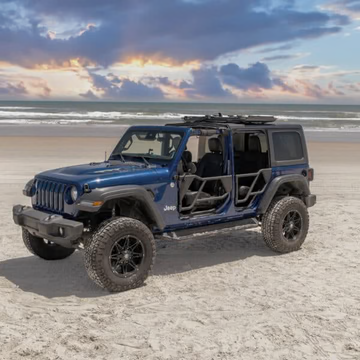 Razor Aluminum Half Tube Doors For Jeep JLU Wrangler & JT Gladiator 2018 & Up