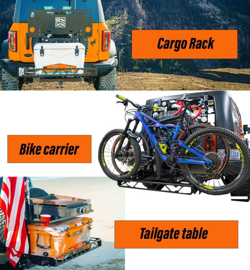 The Grunt Modular Cargo System Cargo Carrier / Bike Rack – Jeep Wrangler (1987-2006 YJ, TJ)